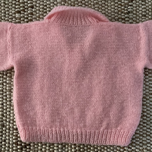 Vintage 60’s Pink Handmade Baby Sweater - Picture 6 of 8